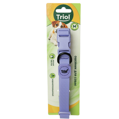 Ошейник из биотана "Матрица" M, сиреневый, 20*340-490мм, Triol