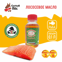 Олонецкий рыбий жир лососевый 1 литр - ветеринарный рыбий жир для животных, для собак, кошек, кур несушек, коров - 100% лососевое масло