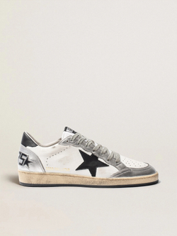 Ball Star in leather with silver inserts and black leather star