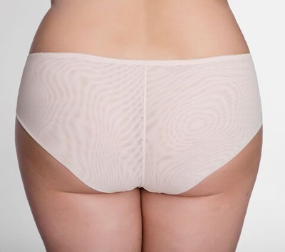 Трусики-слипы из микрофибры и сетки (Размер: L) (Цвет: телесный)