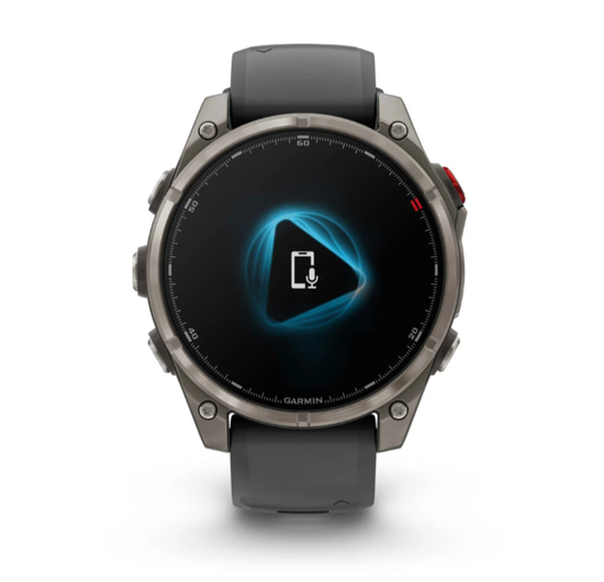 Умные часы Garmin Fenix 8 PRO, 47 мм, AMOLED, Sapphire, Titanium with Graphite/Black Silicone Band