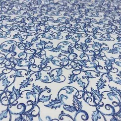 Атлас-стрейч белый принт