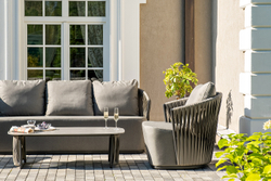 "Флоренция" лаунж-зона из искусственного ротанга, цвет графит