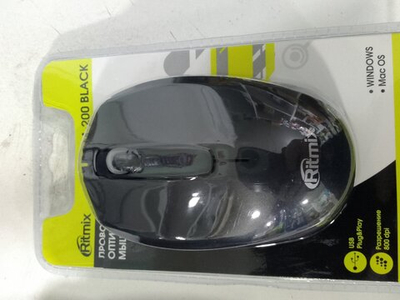 Компьютерная  Мышь проводная RITMIX ROM-200, черная, USB.