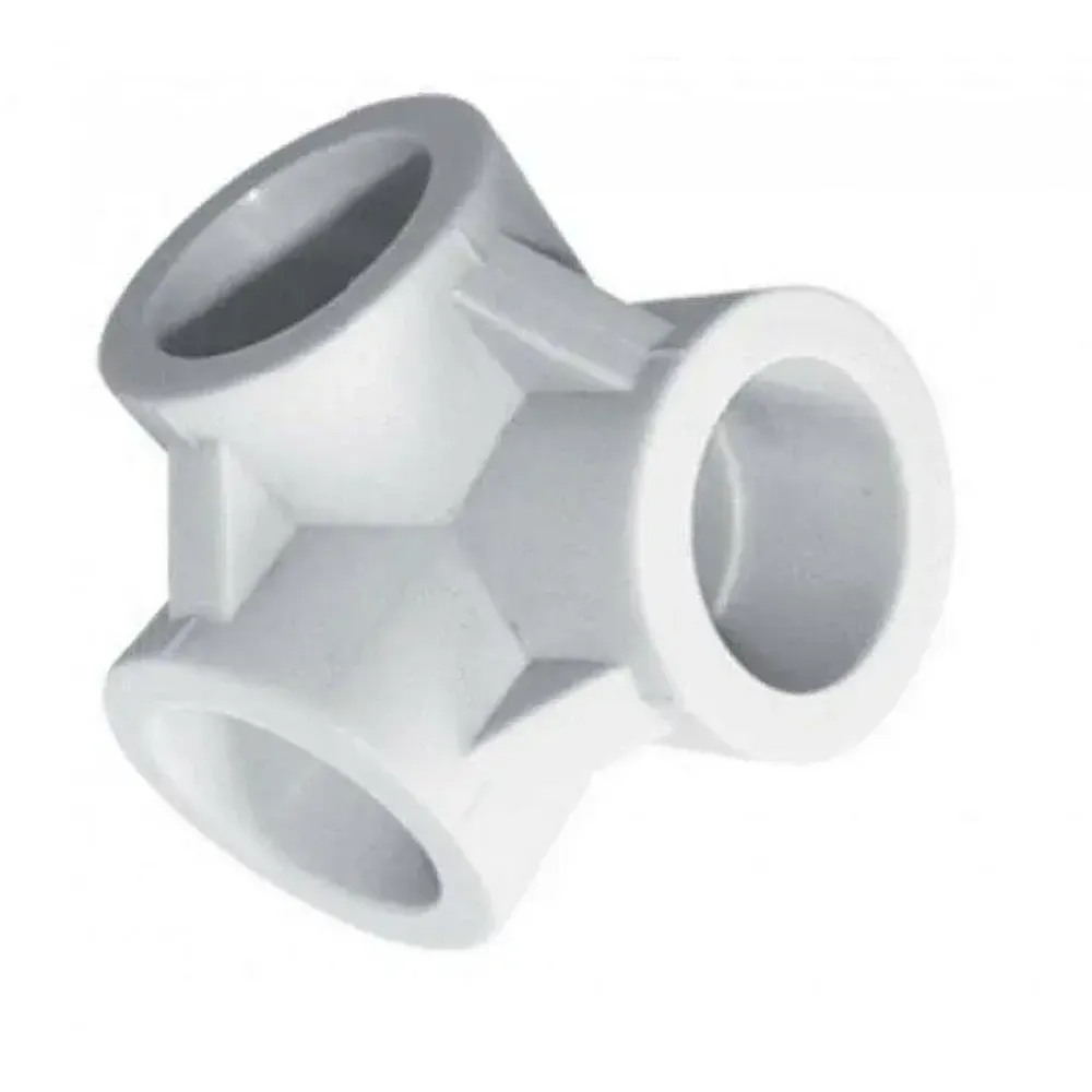 Тройник РР 2-х плоск. 25 белый (Tebo)