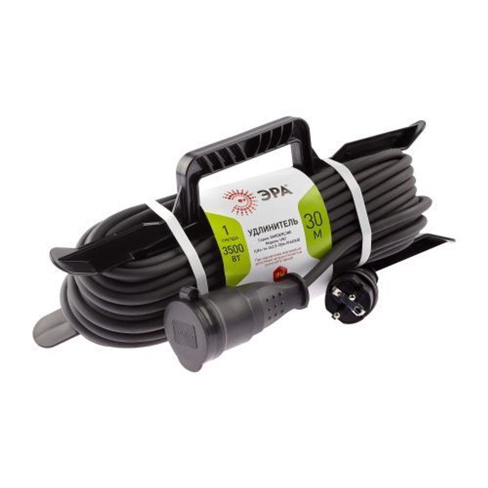 Удлинитель-шнур на рамке 1х30м с заземл. 16А IP44 UFx-1e-3х2.5-30m-IP44(KG) КГ 3х2.5 Эра Б0050872