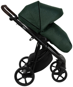 Детская коляска Roan Esso 2025 3 в 1 с автокреслом Tutis Elo Lux Black ESS113/1 Dark Green/Black