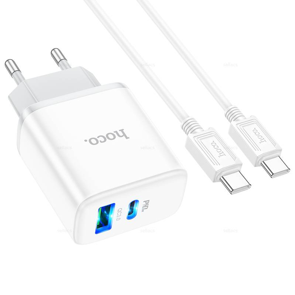 Зарядное устройство на Type-C Hoco C105A 20W PD + QC3.0 (White)