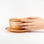 Бульонная пара Art of Siberia из Сибирского Кедра бульонница и сервировочная тарелка TN64