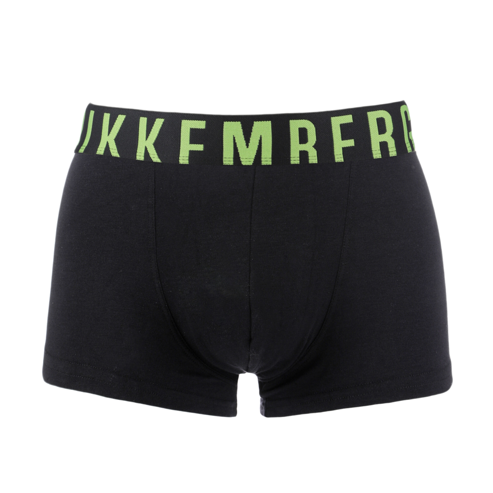Мужские трусы хипсы черные с салатовыми буквами Bikkembergs MIX COLOR FLUO BKK1UTR16SI