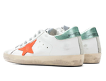 Golden Goose Women's Super-Star Sneakers - White/Orange/Pastel Green