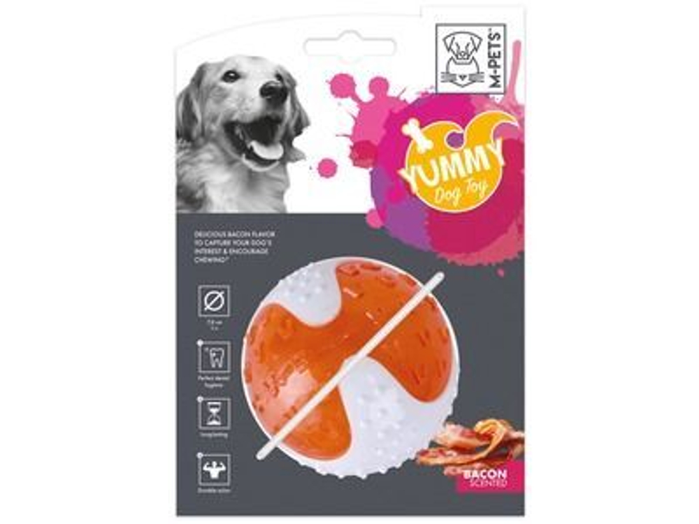 M-PETS Игрушка для собак Ямми, вкус бекона, нейлон 7,8х7,8х7,8 см