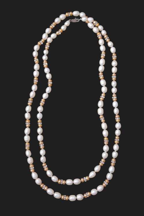 эффектные бусы из жемчуга длинные