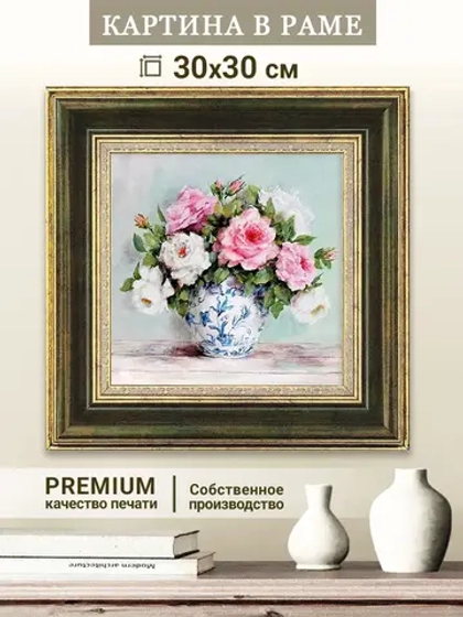 Картина на стену интерьерная на холсте 30х30 см