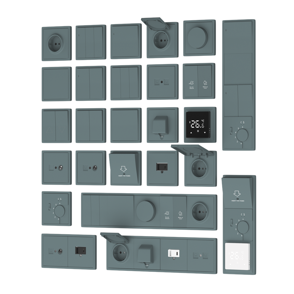 Накладка стандарта TAE для розеток USB, HDMI, аудио, матовый изумруд, серия R98