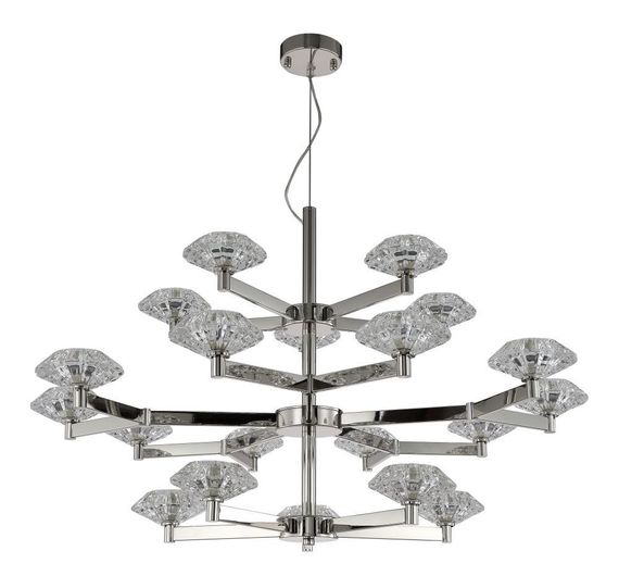 Подвесная люстра Crystal Lux Rebeca SP5+10+5 Nickel