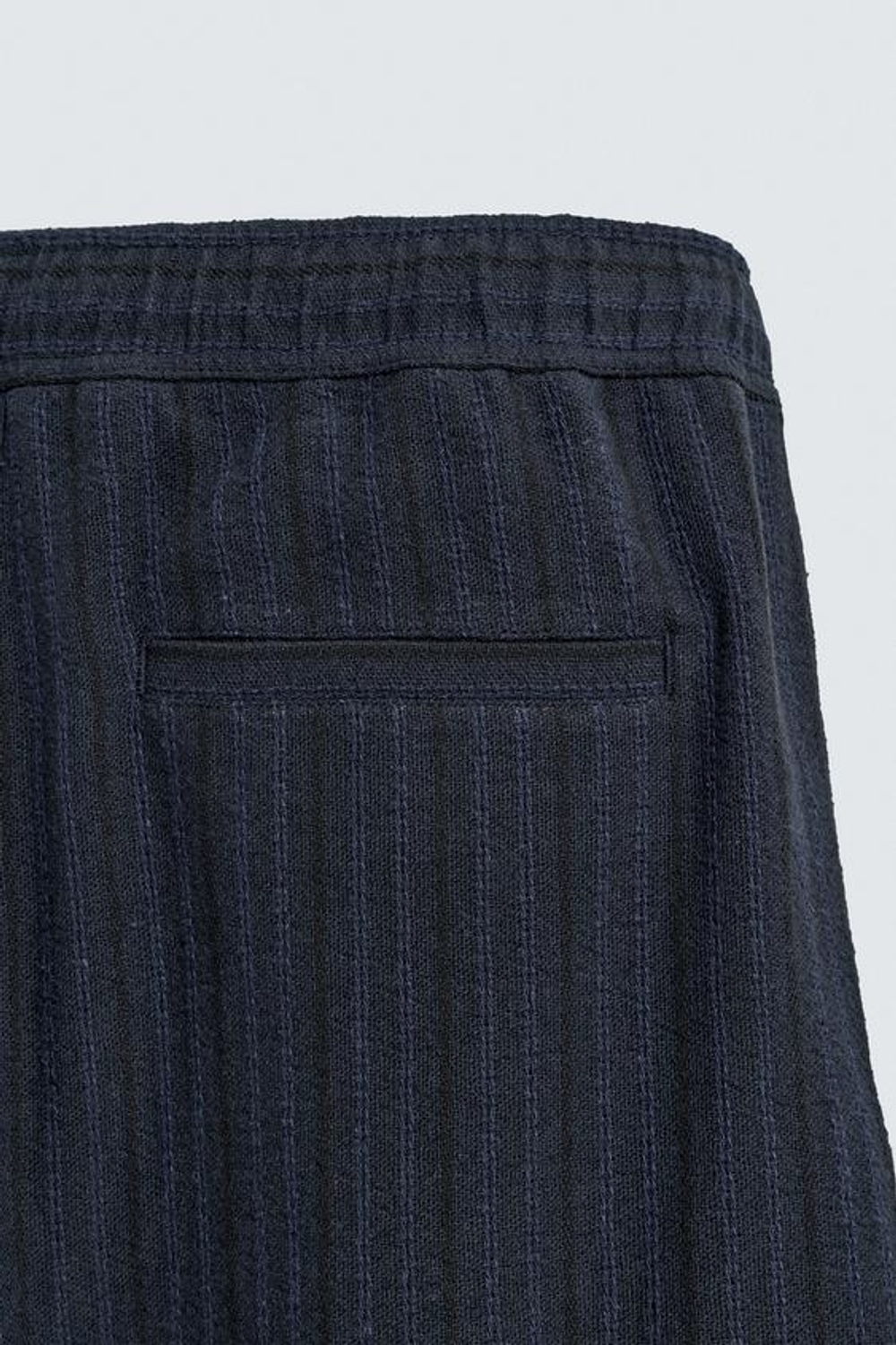 ZARA ШОРТЫ ИЗ ЖАККАРДА С ГЕОМЕТРИЧЕСКИМ УЗОРОМ, МОРСКОЙ СИНИЙ