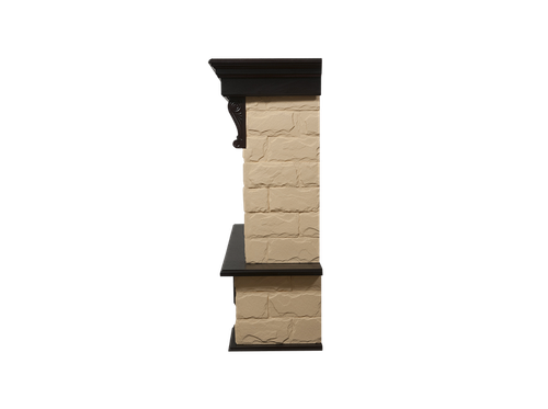 Портал Firelight Forte 30S камень бежевый, шпон темный дуб