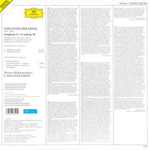 Johannes Brahms, Wiener Philharmoniker, Carlos Kleiber / Symphonie No. 4 (LP)