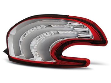 Задние фонари red white led bar для Peugeot 208