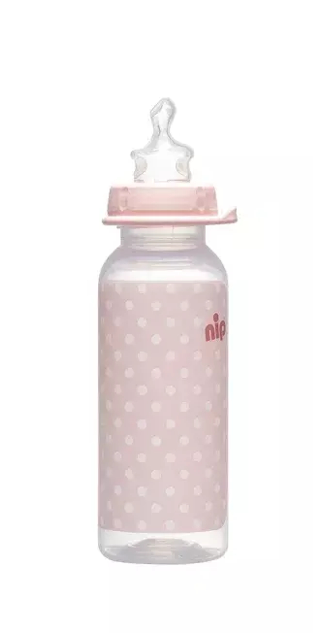 Бутылочка пластиковая NiP "Trendy" girl 250 мл с соской силикон для девочки
