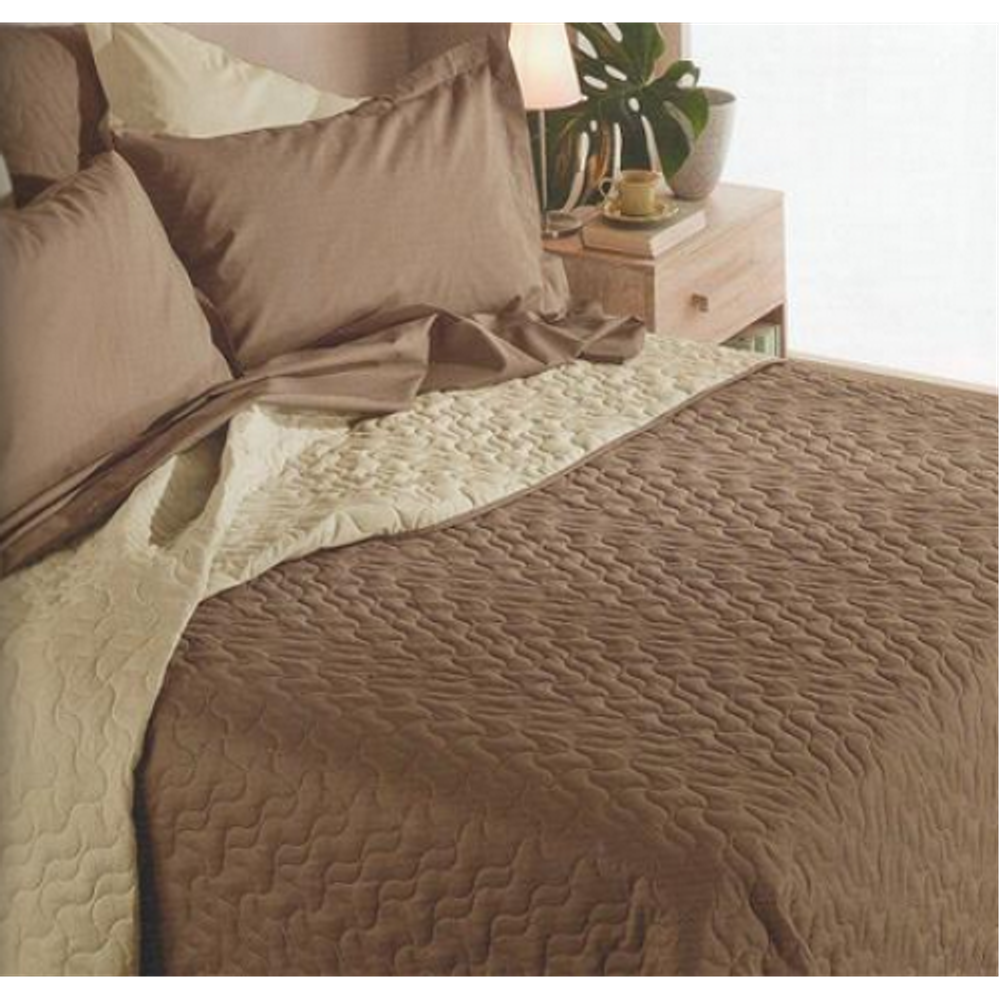 Покрывало 220x270 Caleffi Mix Double коричневое Италия