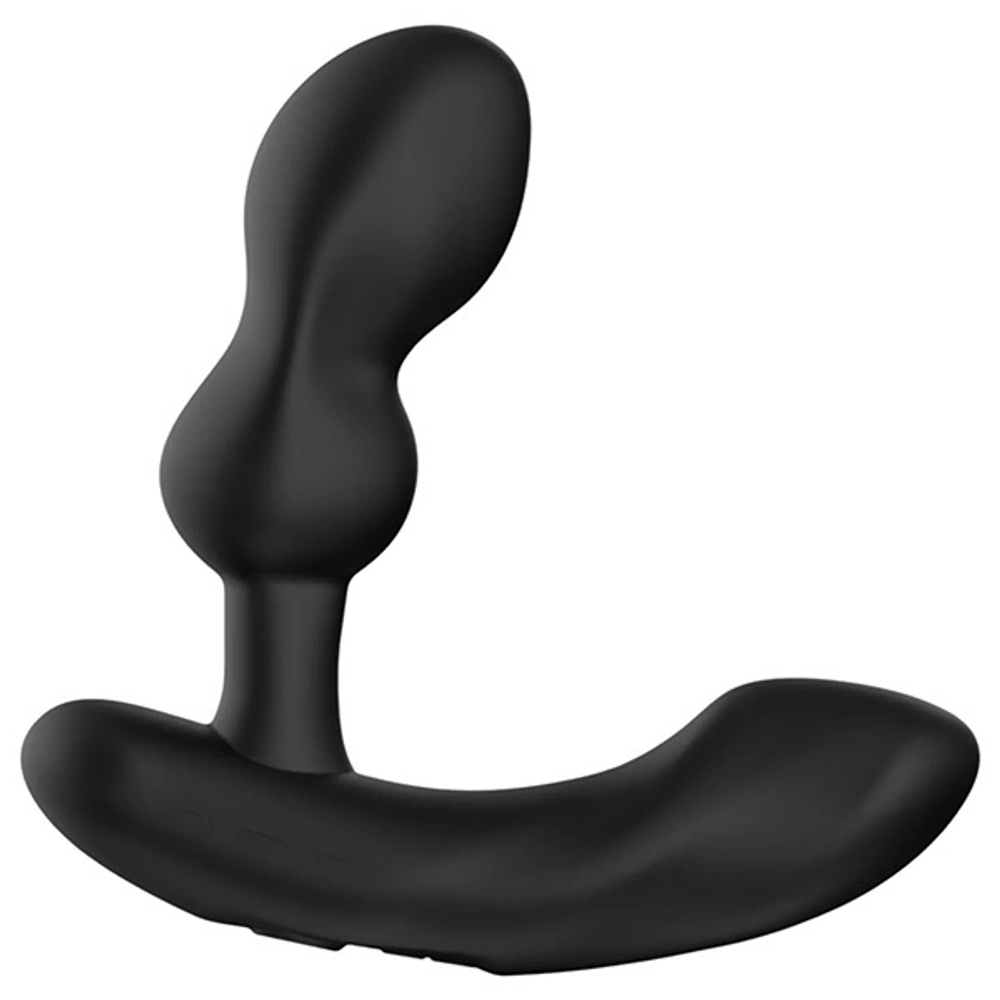 Черный вибромассажер простаты 12,4см управлением через приложение Lovense Edge 2 Smart Prostate Massager Black