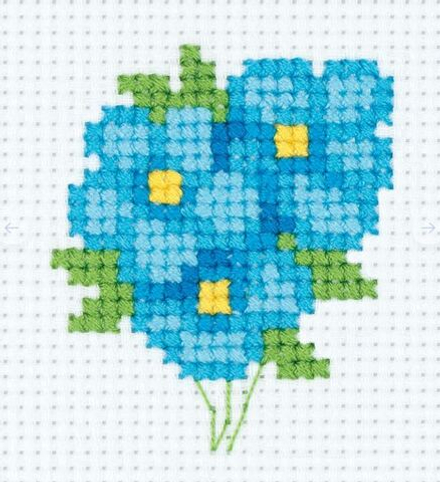 "Klart" набор для вышивания 8-354 "Нежные незабудки" 8 х 9 см