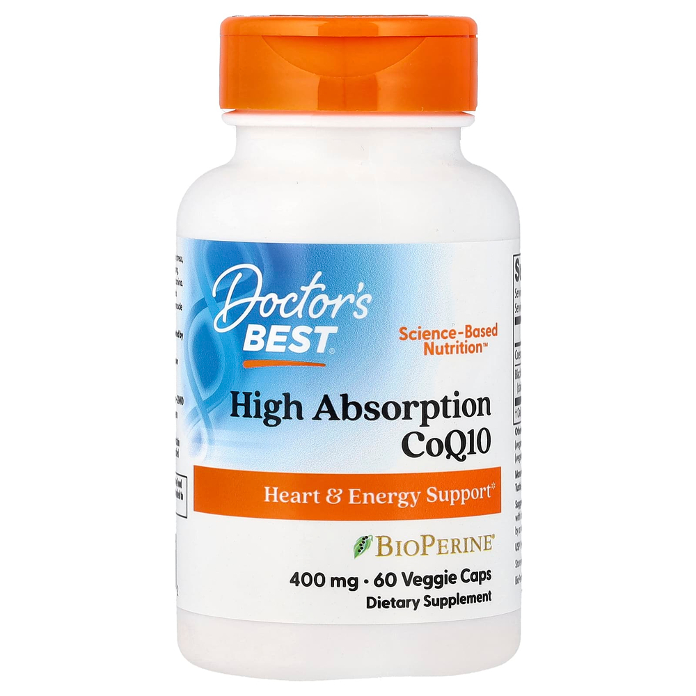 Doctor's Best, легкоусвояемый коэнзим Q10 с BioPerine®, 60 растительных капсул