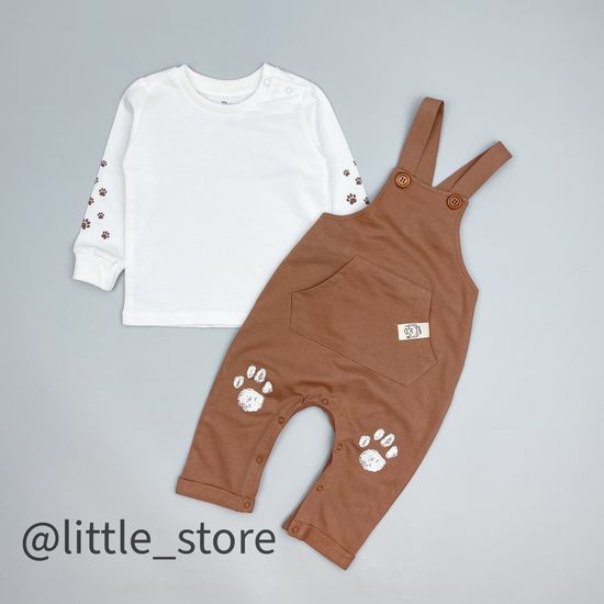 Комбинезон со свитшотом "Лапки" Шоколад