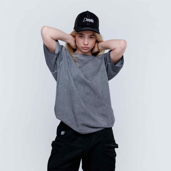 Футболка OG Logo Monochrome Concrete серая - фото 5