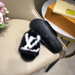 Louis Vuitton Fur Slide