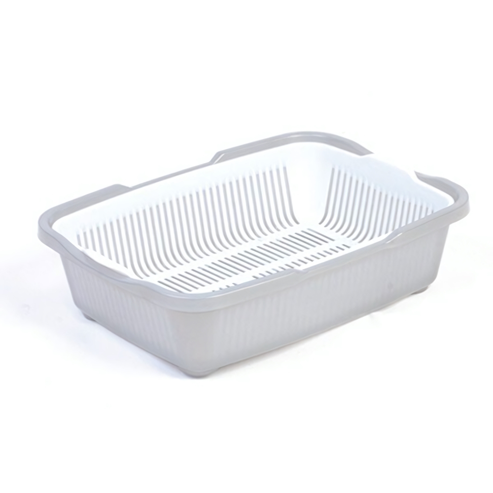 Туалет для кошек с сеткой св. серый