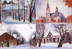 Сортавала. Старинные дома. Набор из 12 открыток