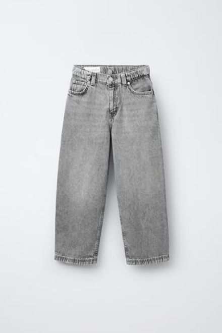 ZARA ДЖИНСЫ RELAXED BAGGY, МЯГКИЙ СЕРЫЙ