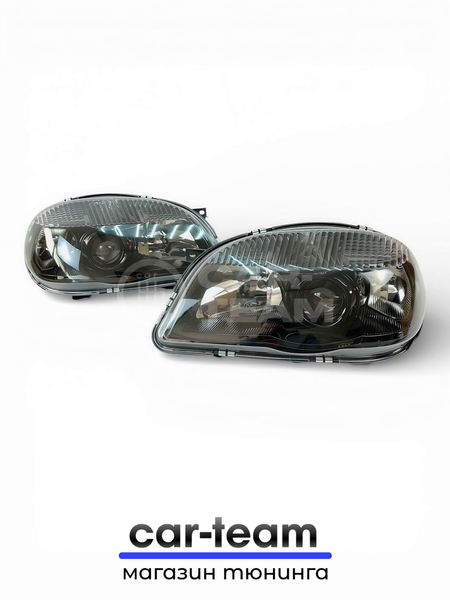 Фара на Шевроле Нива 2123 передние нового образца с Bi LED модулями 3.0 дюйма, черная маска лакированная