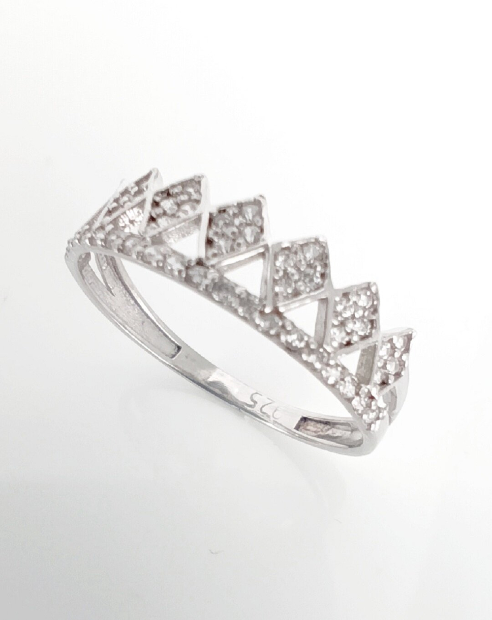 Кольцо Эстерелла, серебро 925*, родирование, фианит/Ф