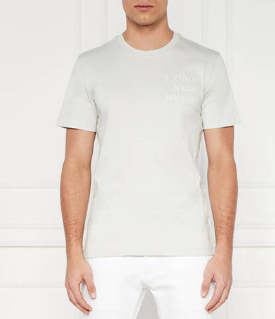 Футболка DIFFUSED STACKED CALVIN KLEIN JEANS - пепельный(J30J325189)