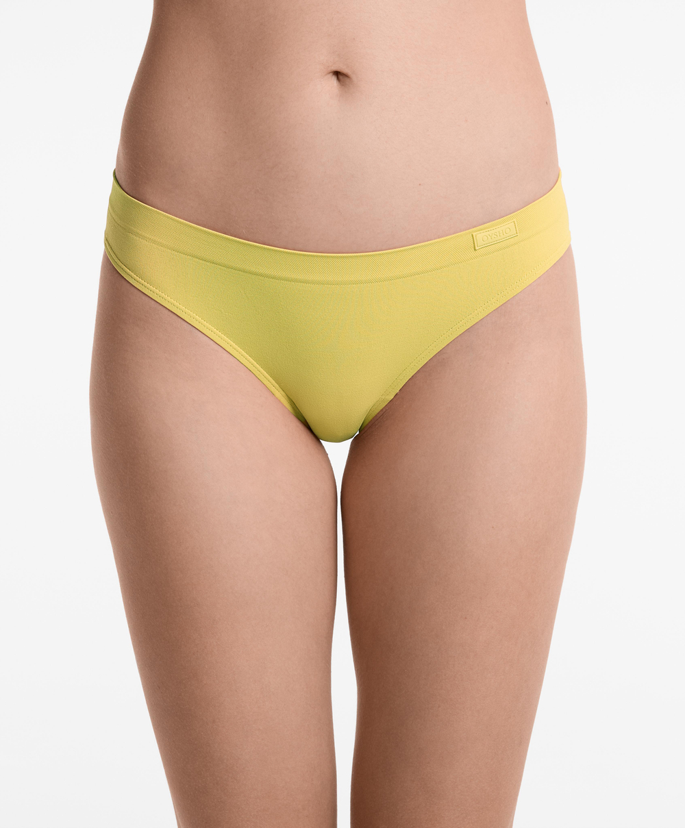 OYSHO Набор из 5 бесшовных классических трусов, лаймовый зеленый