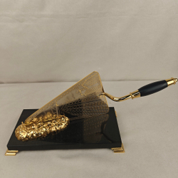 Подарок строителю "Мастерок" на долерите с фианитами