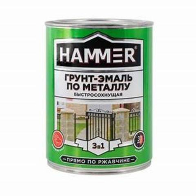 Эмаль универс. уск/суш глянц. синяя 0,9 кг Hammer