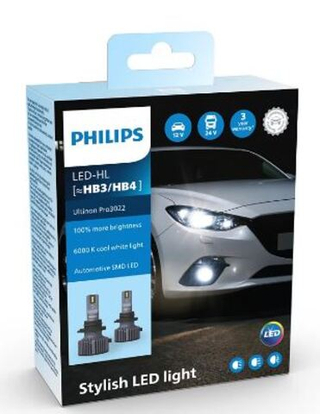 Автолампа LED НB3/НB4/HIR2 9012 к-т Philips Ultinjn Pro3022 25W 6500К 12/24V (11005U3022X2) ORIGINAL