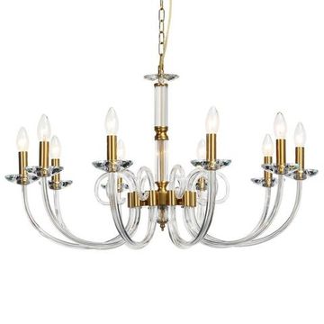 Люстра подвесная 10*Е14 1050/03/10P бронза Glass Stilfort