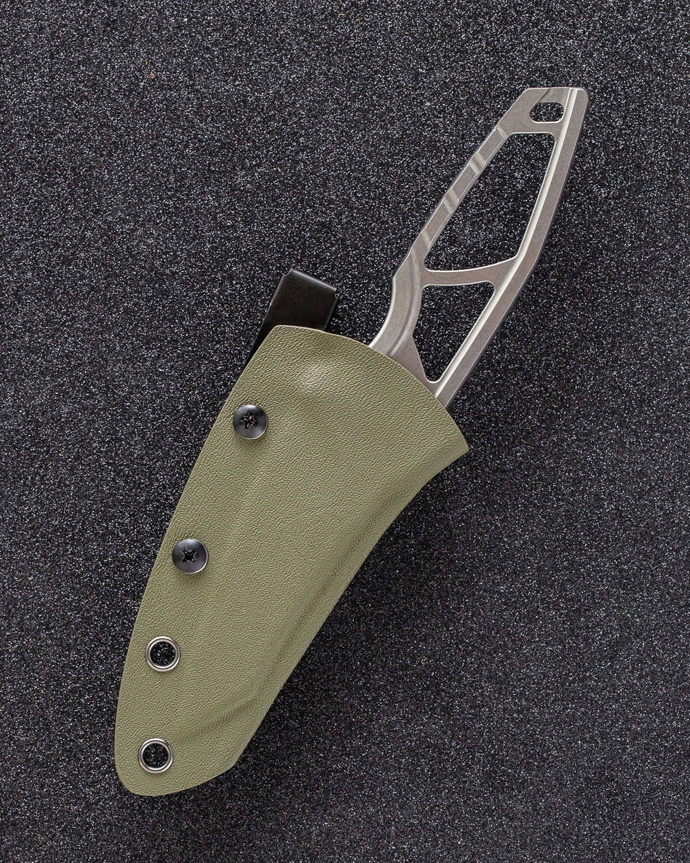 ПРЕДЗАКАЗ Туристический скелетный нож STEELBRO STORMBORN Stonewash сталь DC53 (зеленый Kydex)
