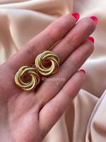 Серьги золото спираль