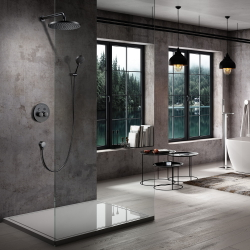 Комплект встраиваемой душевой системы Black&White Universe с термостатом Gun Metal (U7566GM)