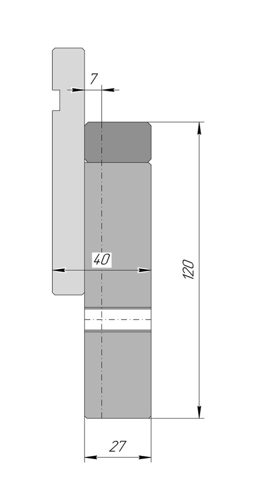 Адаптер пуансонов APH 50674 C7 H120 L150