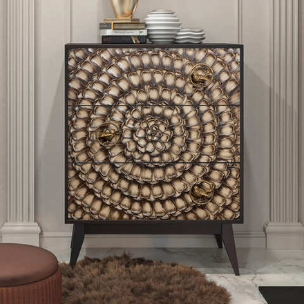 Комод Терра Птички с 3 ящиками Каштан