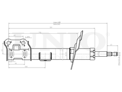 Амортизатор газовый передней подвески правый UNIO SAB-10253