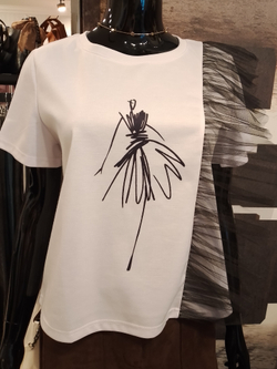 Футболка комбинированная с сеткой